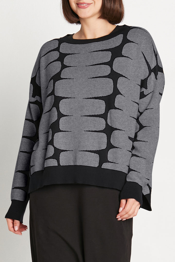 Pima Cotton Connected Crewneck Sweater