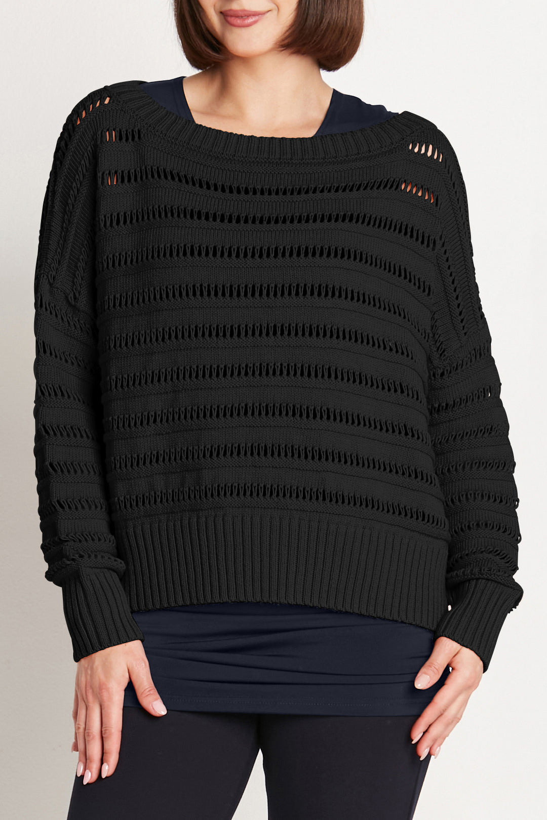 Pima Cotton Loomed Boatneck Sweater