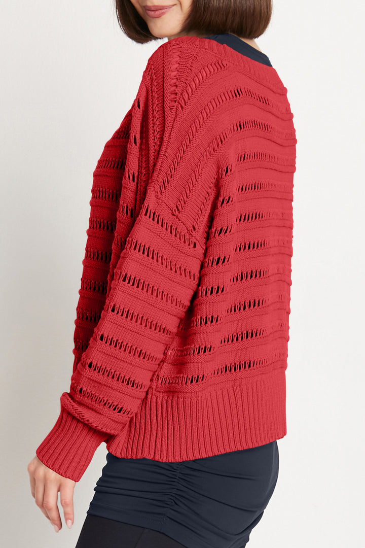 Pima Cotton Loomed Boatneck Sweater