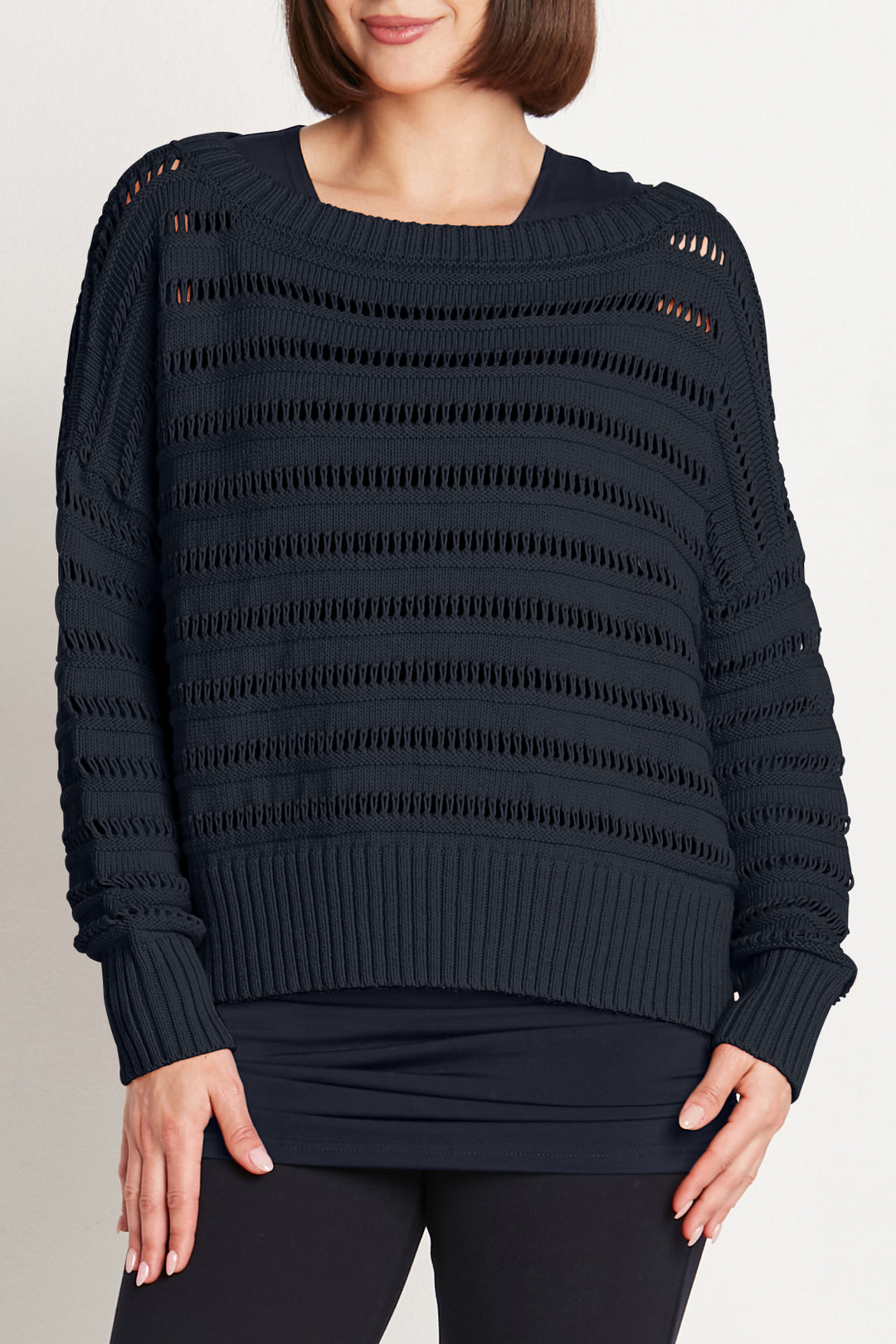 Pima Cotton Loomed Boatneck Sweater