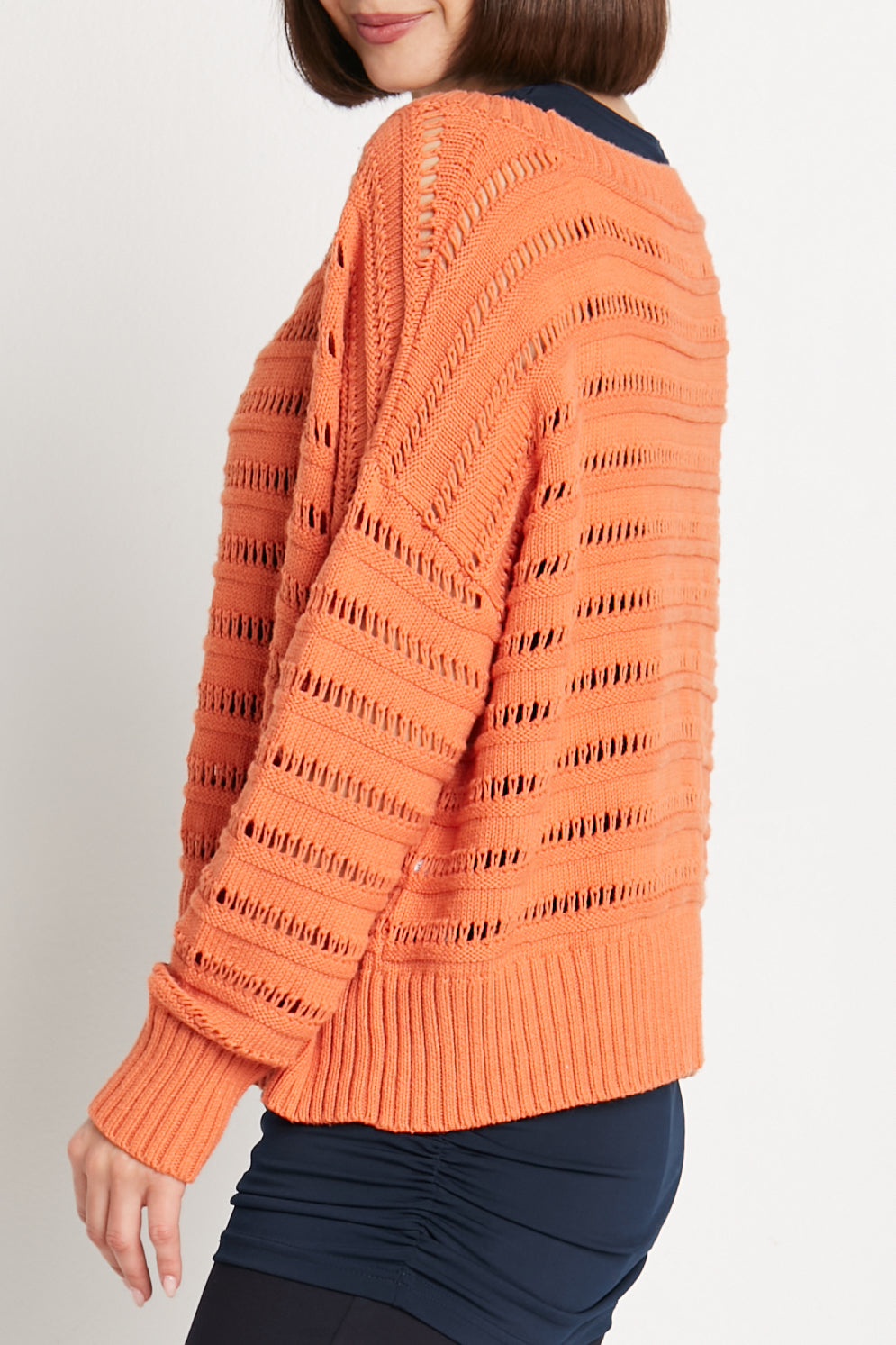 Pima Cotton Loomed Boatneck Sweater