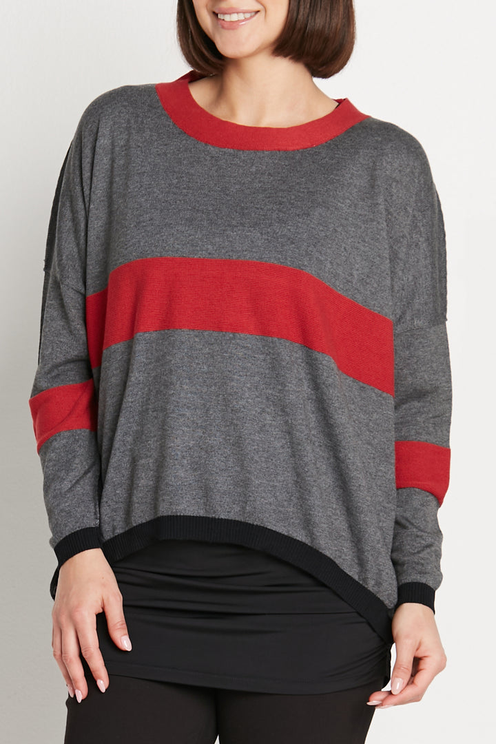 Pima Cotton Straight Line Crewneck Sweater