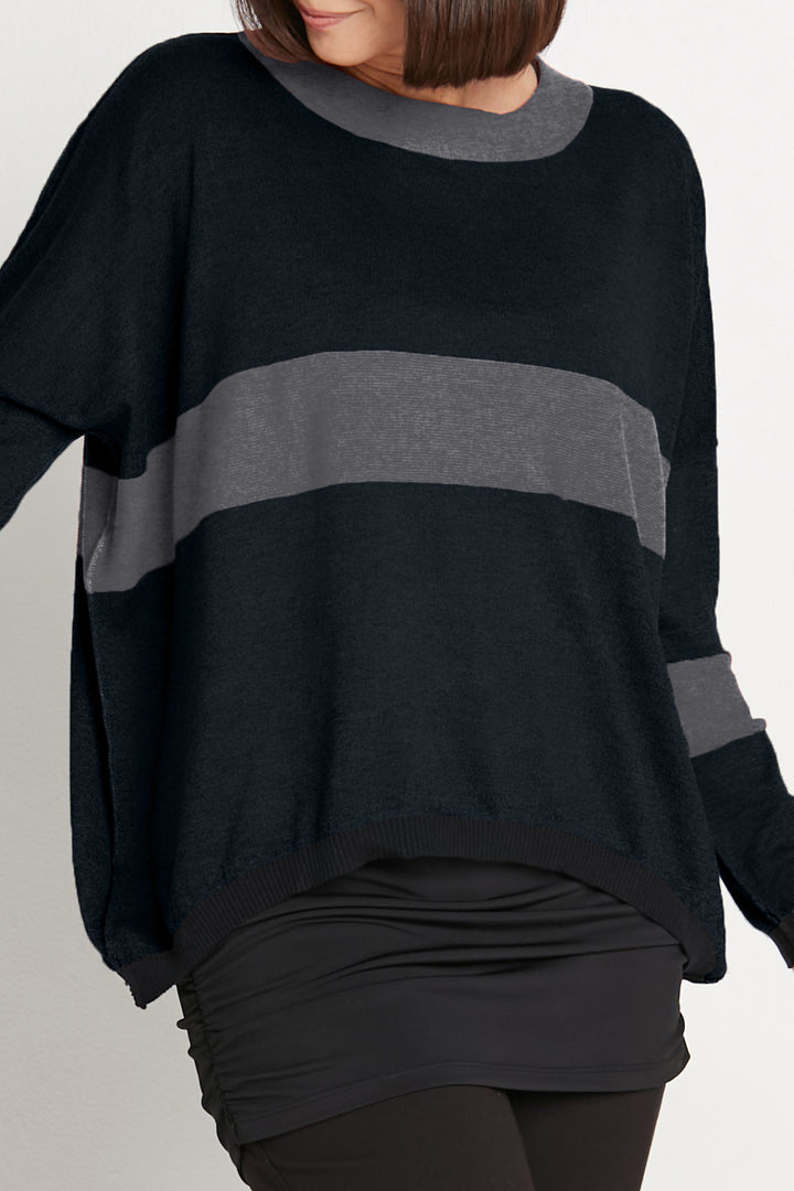 Pima Cotton Straight Line Crewneck Sweater