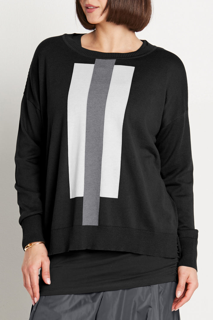 Pima Cotton Highway Crewneck Sweater