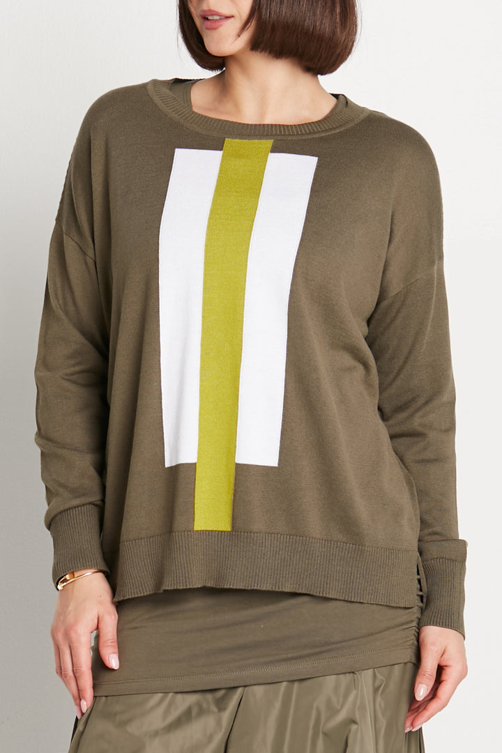 Pima Cotton Highway Crewneck Sweater