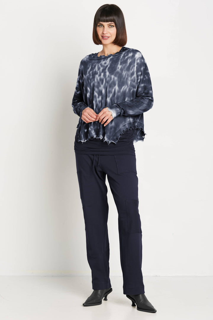 Pima Cotton Faded Crewneck Sweater