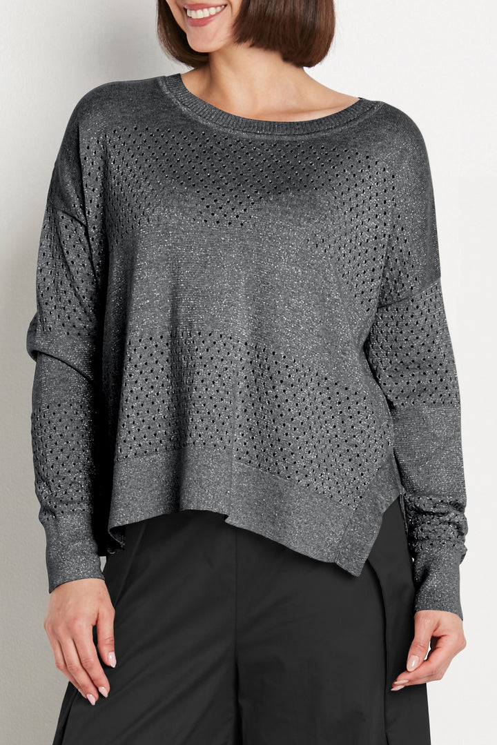 Pima Cotton Glitterie Crewneck Sweater