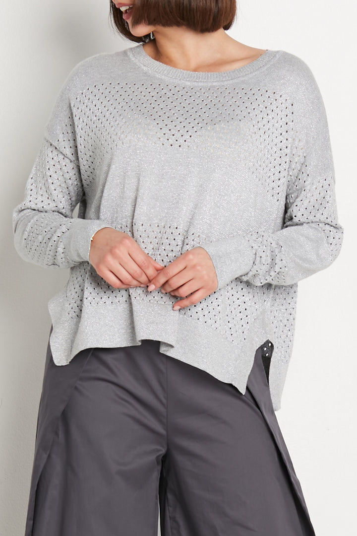 Pima Cotton Glitterie Crewneck Sweater