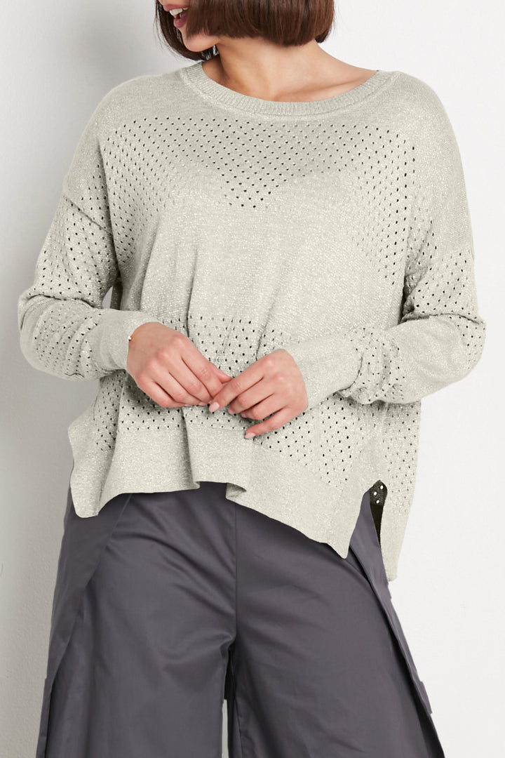 Pima Cotton Glitterie Crewneck Sweater