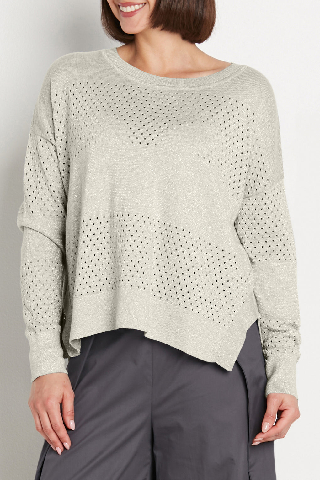 Pima Cotton Glitterie Crewneck Sweater