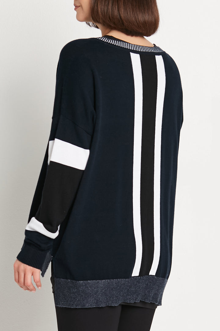 Pima Cotton Triangled Crewneck Sweater