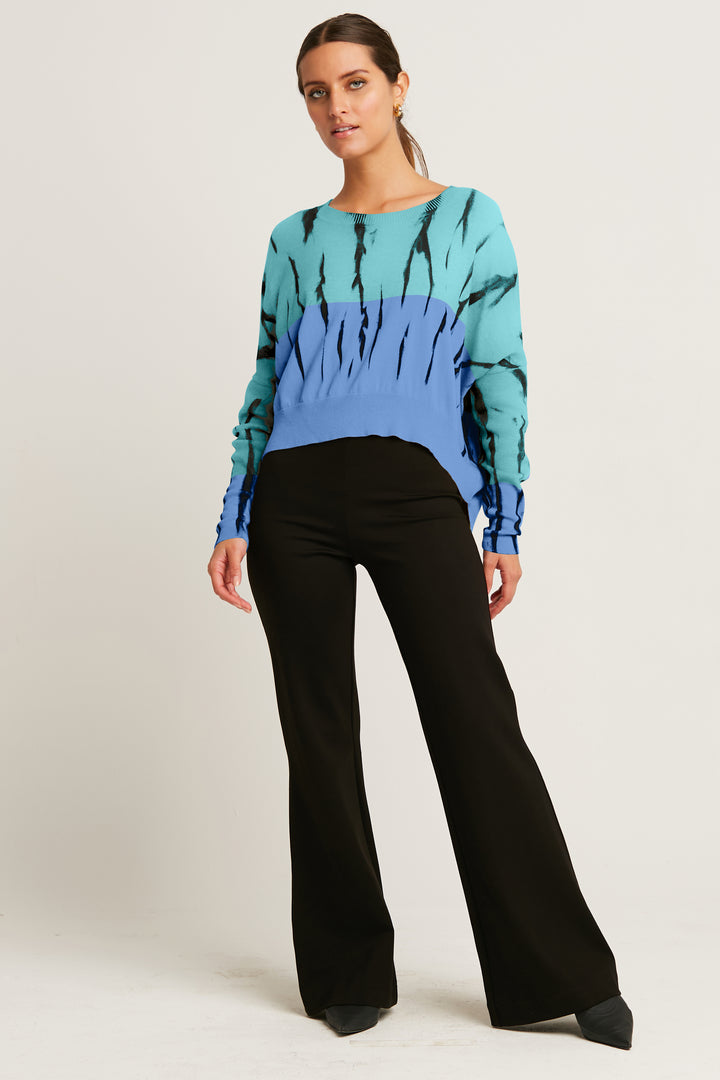 Pima Cotton Let it Bleed Crewneck Sweater