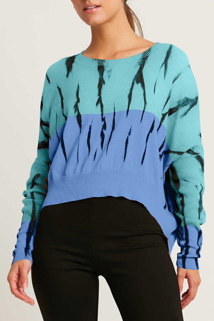 Pima Cotton Let it Bleed Crewneck Sweater