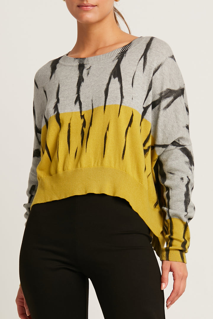 Pima Cotton Let it Bleed Crewneck Sweater