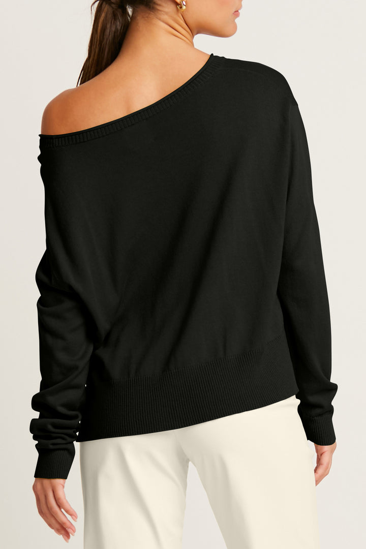 Pima Cotton Ribbed Minimal Crewneck Sweater