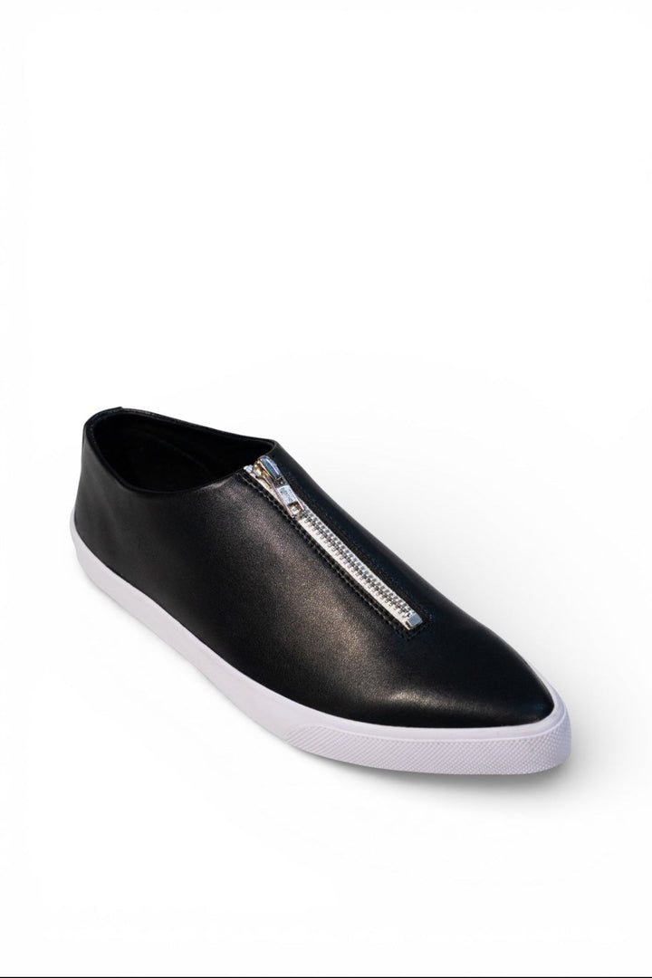 Zipped Up Sneakers - Black