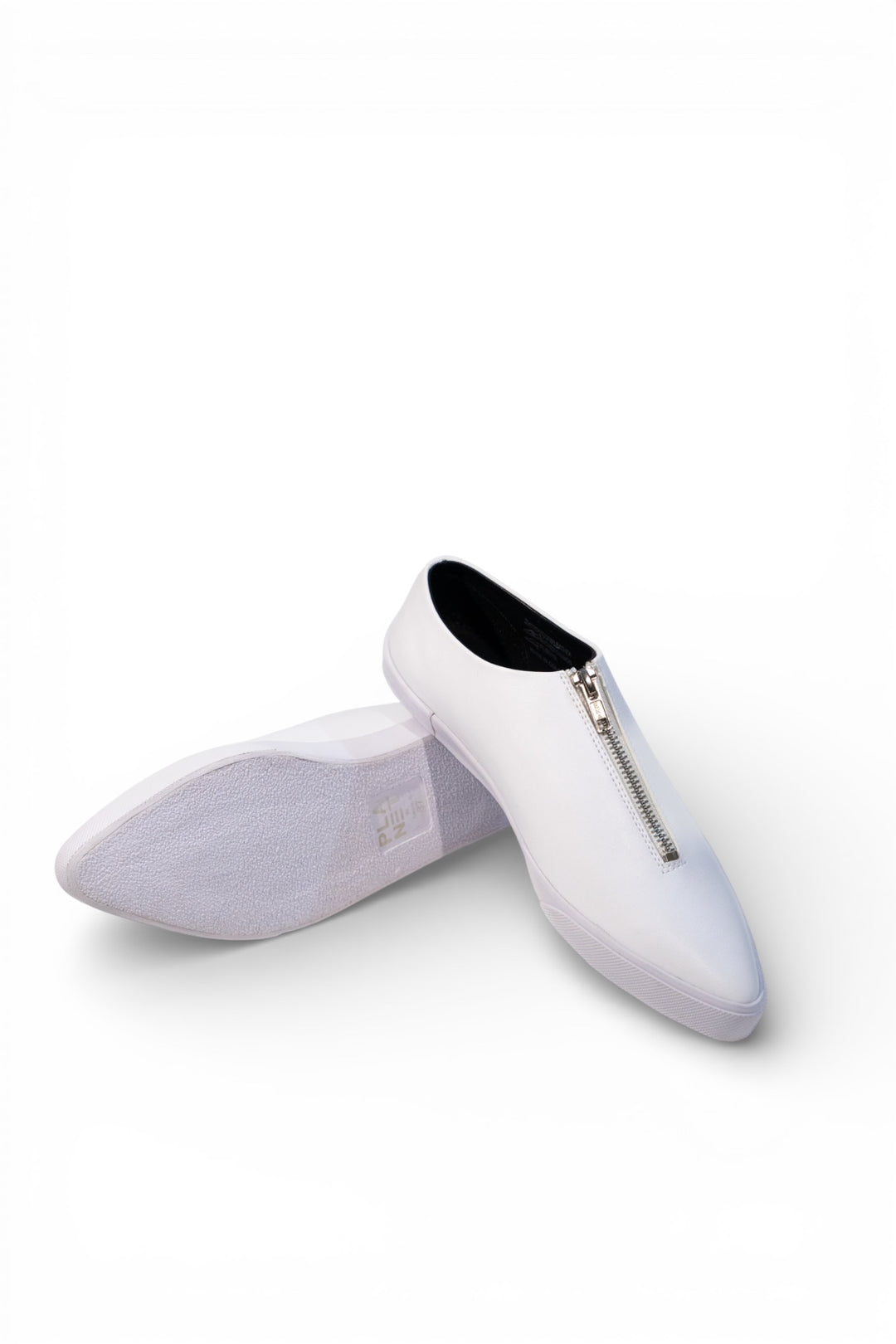 Zipped Up Sneakers - White