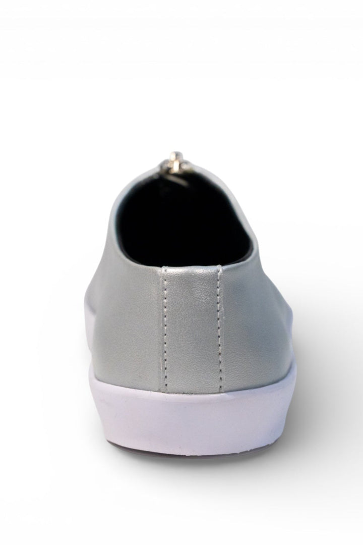 Zipped Up Sneakers - Silver