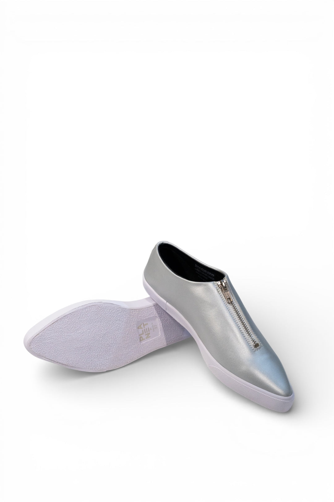 Zipped Up Sneakers - Silver