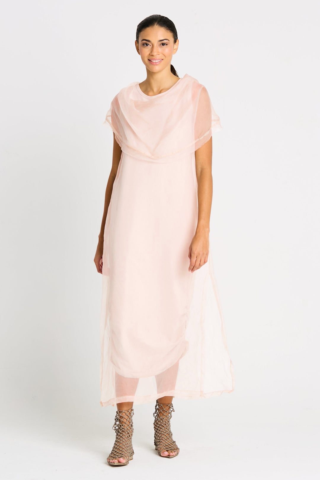 blush organza dress Annette Dress | Blush Organza Wedding Dress
