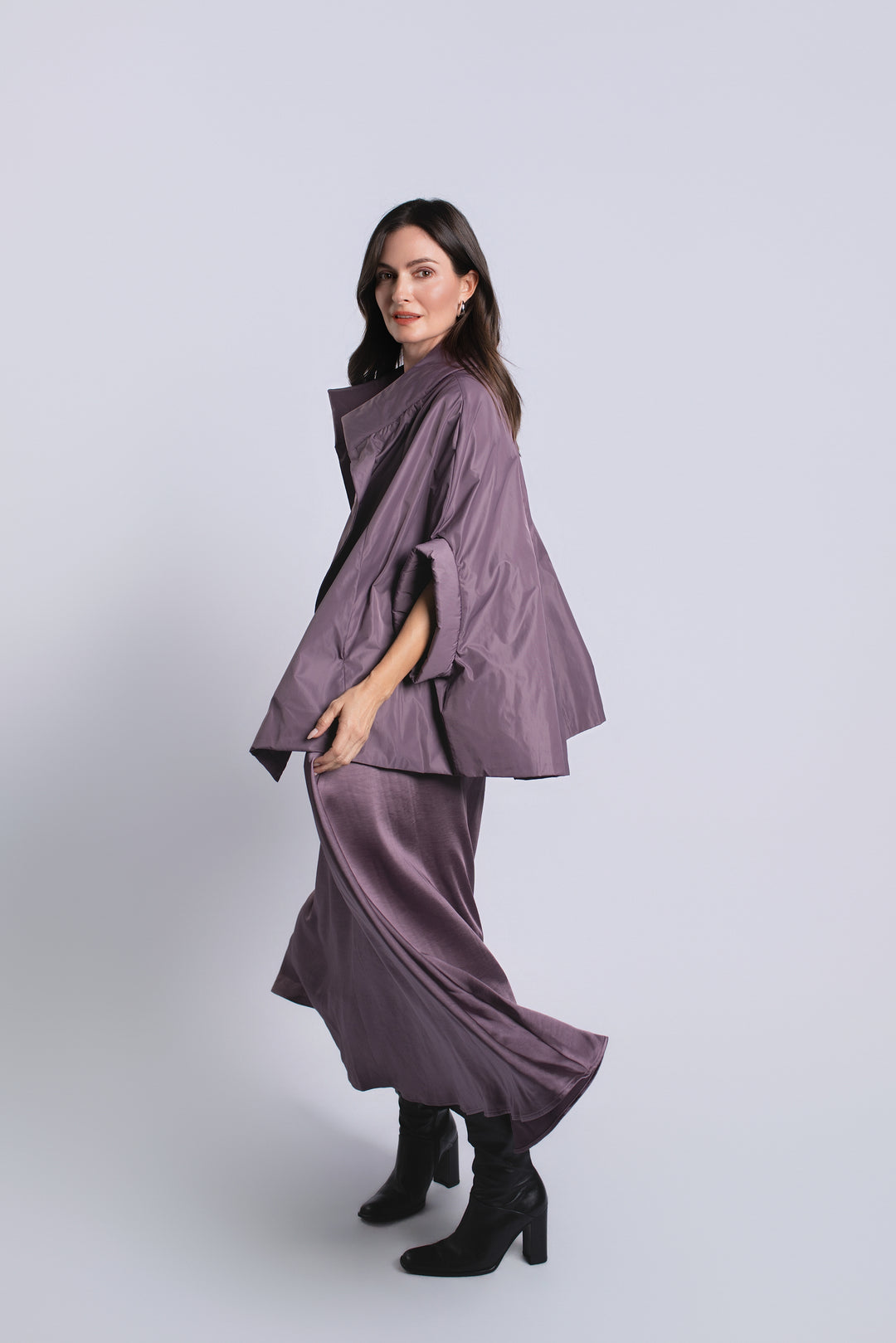 Sateen Slip Dress - Amethyst
