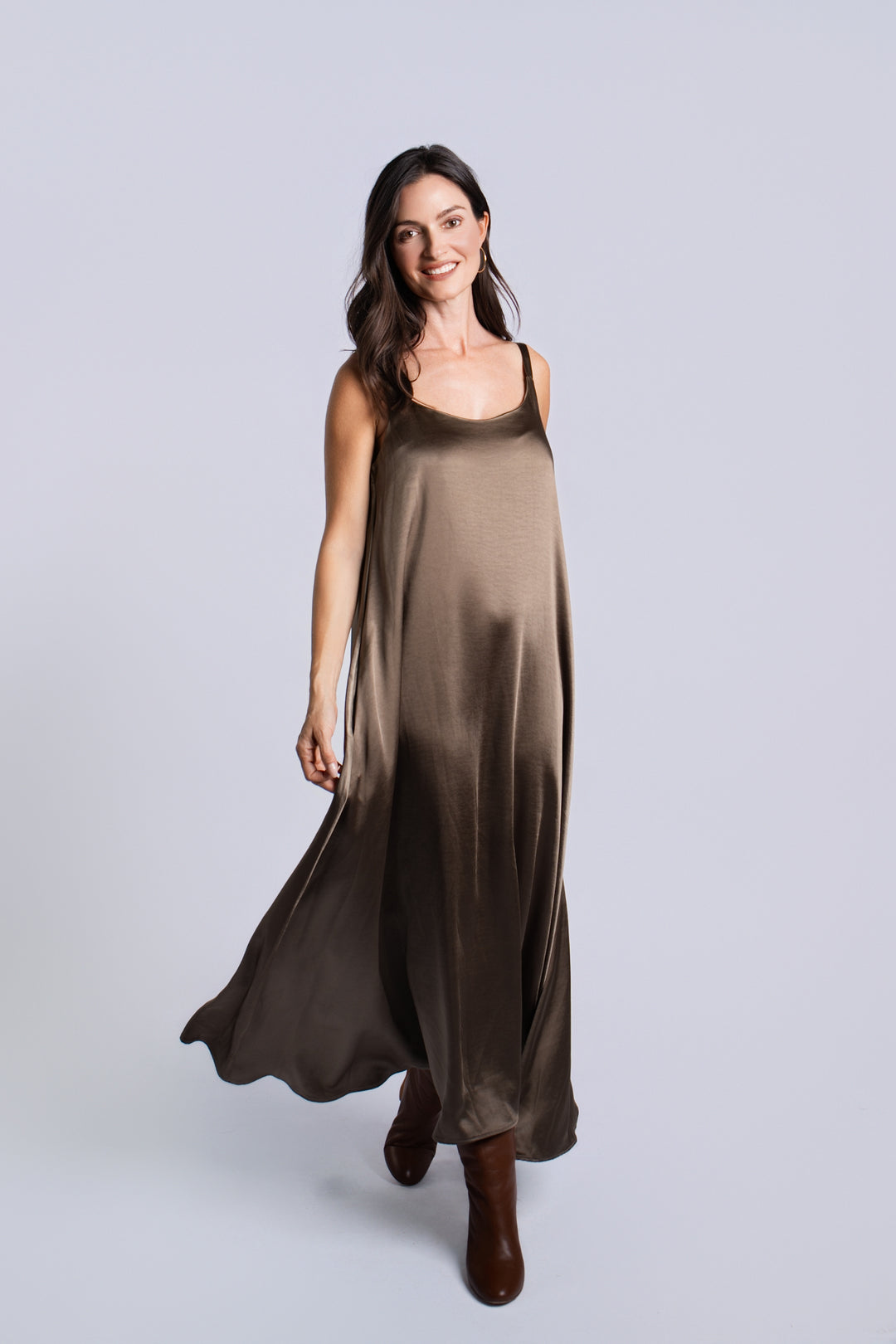 Sateen Slip Dress - Turtle