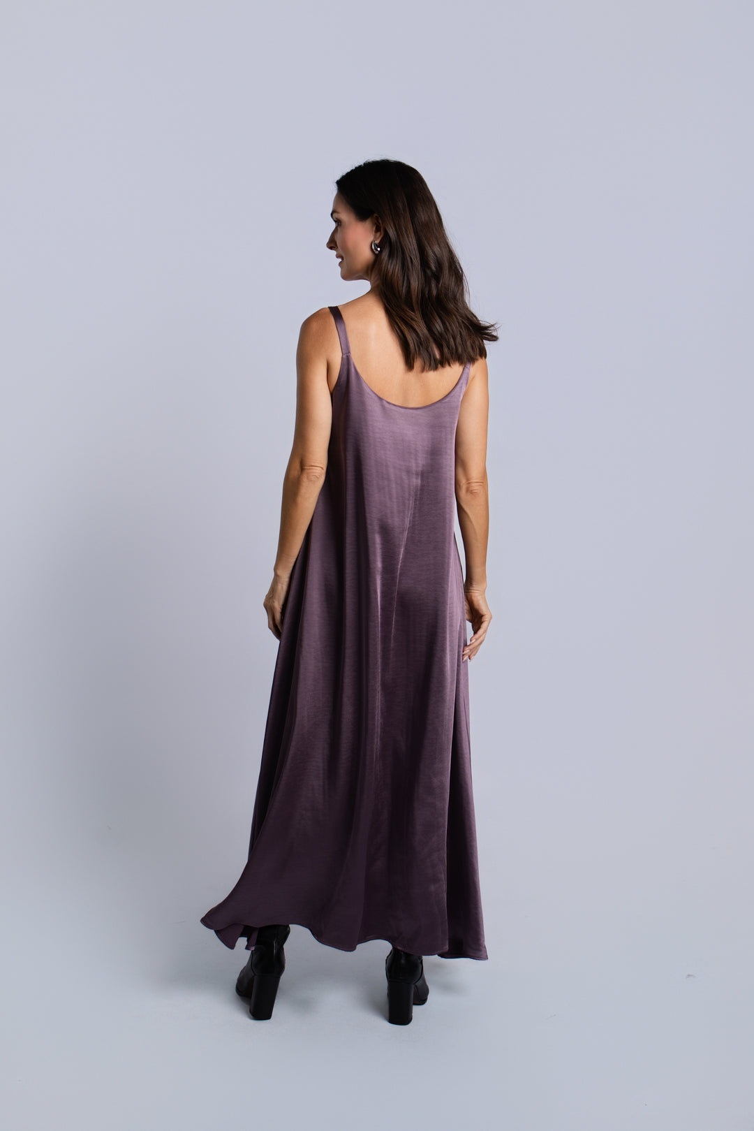 Sateen Slip Dress - Amethyst