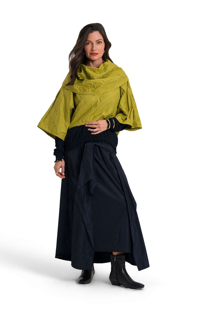 Nylon Wrap Skirt - Midnight