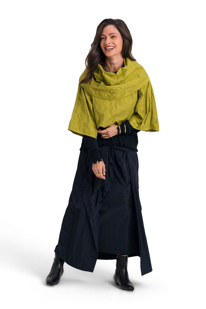 Nylon Wrap Skirt - Midnight
