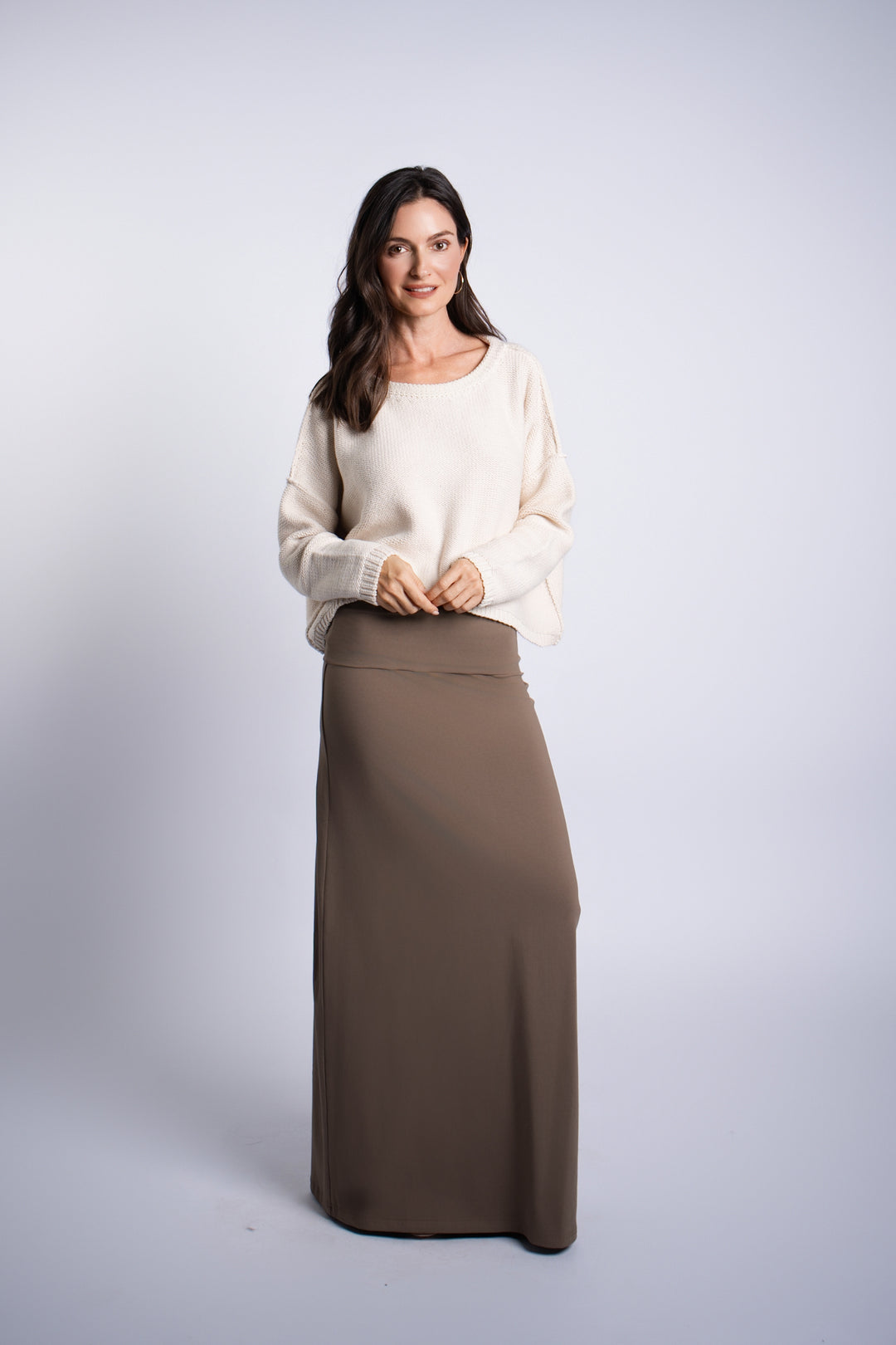 Pima Cotton Chunky Chic Sweater - Stone