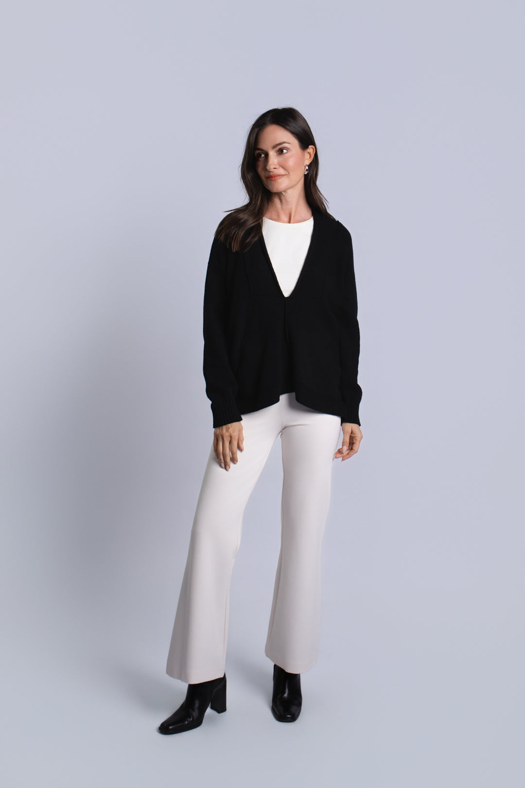 Scuba Bell Bottom Pants - Stone