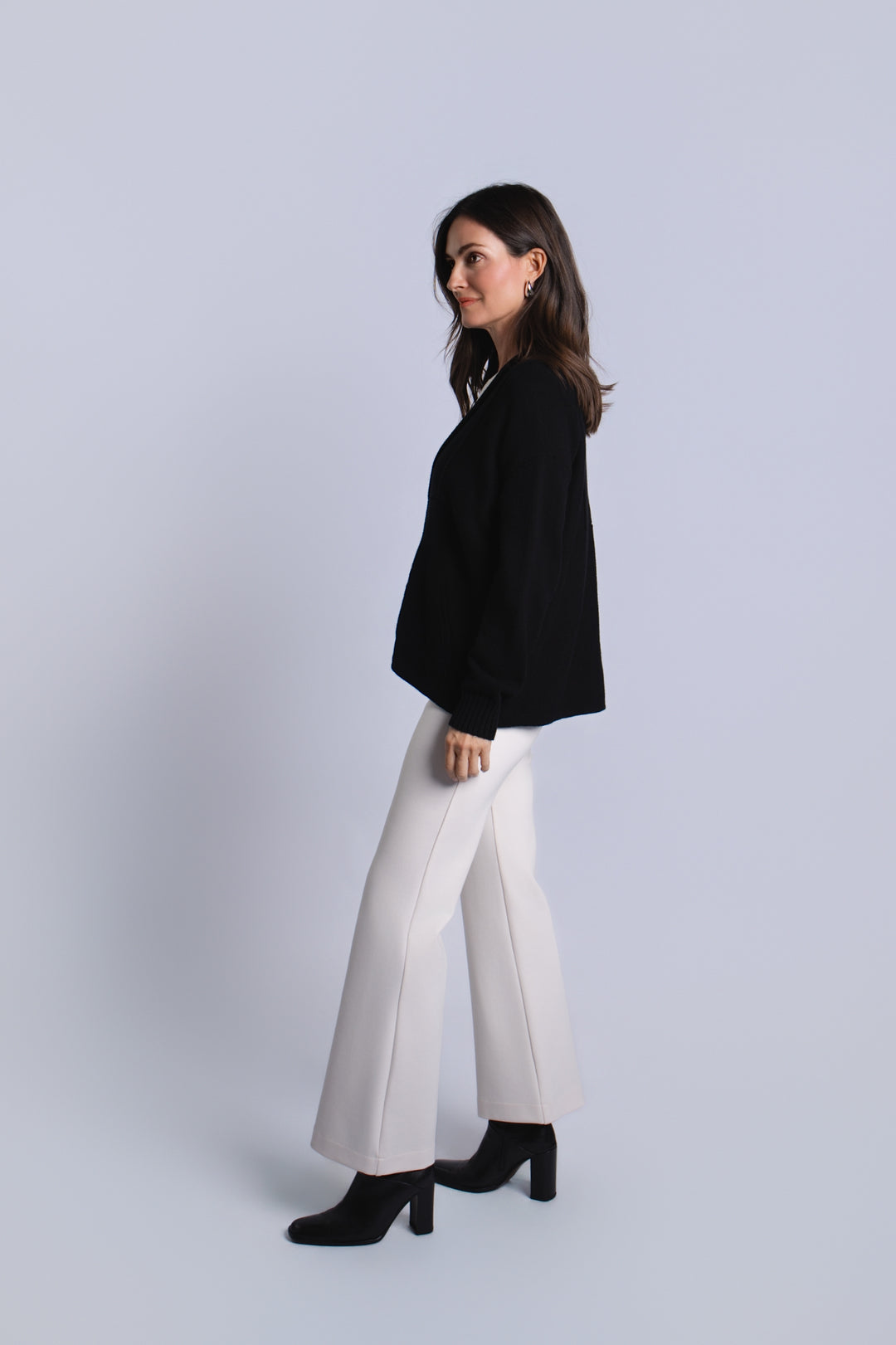 Scuba Bell Bottom Pants - Stone