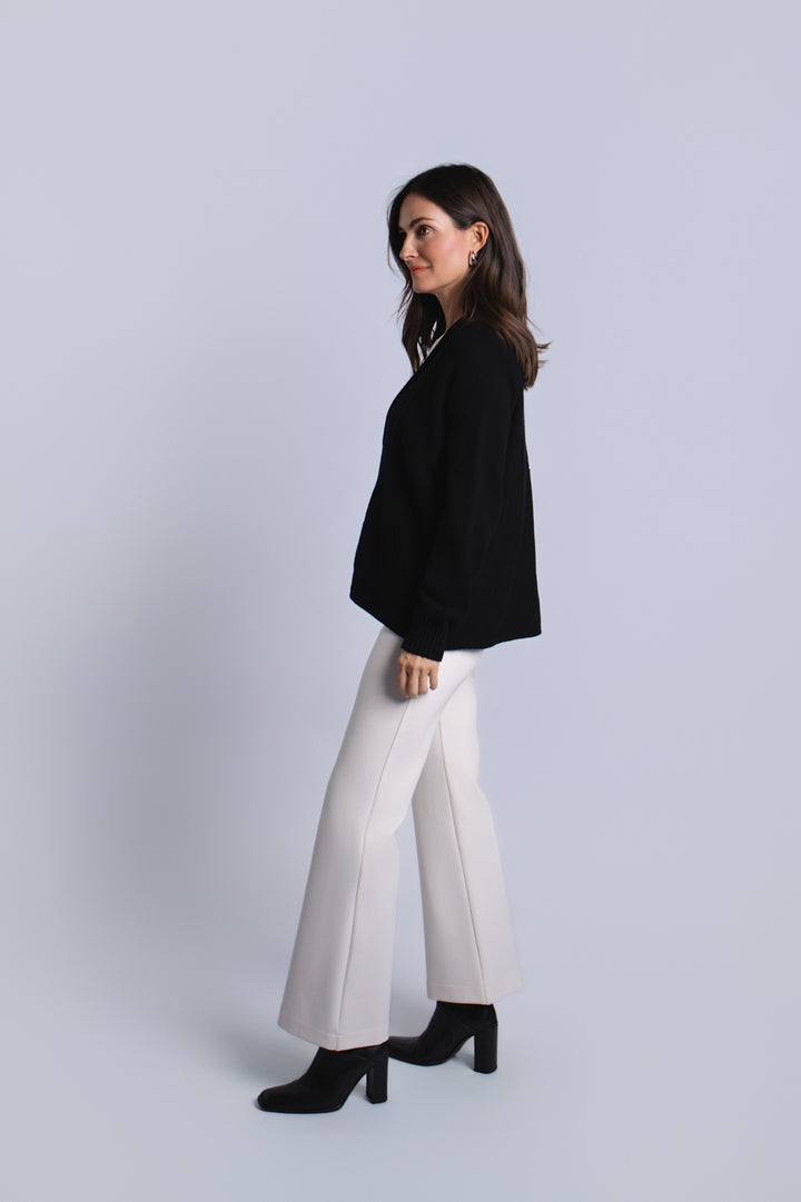Scuba Bell Bottom Pants - Stone
