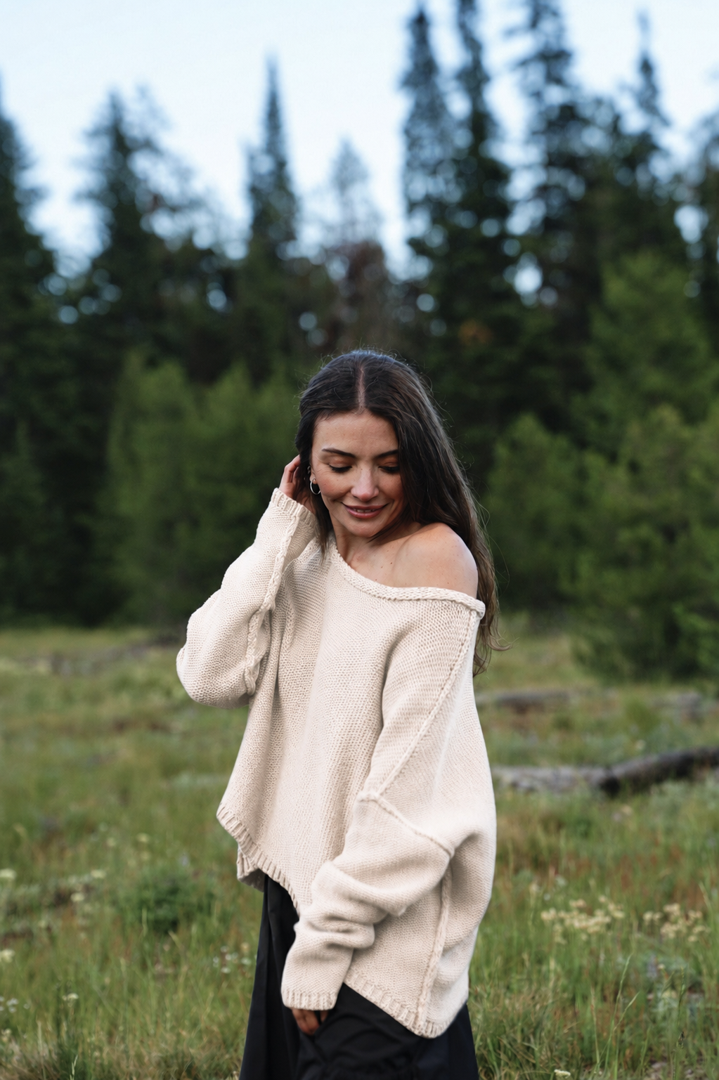 Pima Cotton Inside Out Sweater - Stone