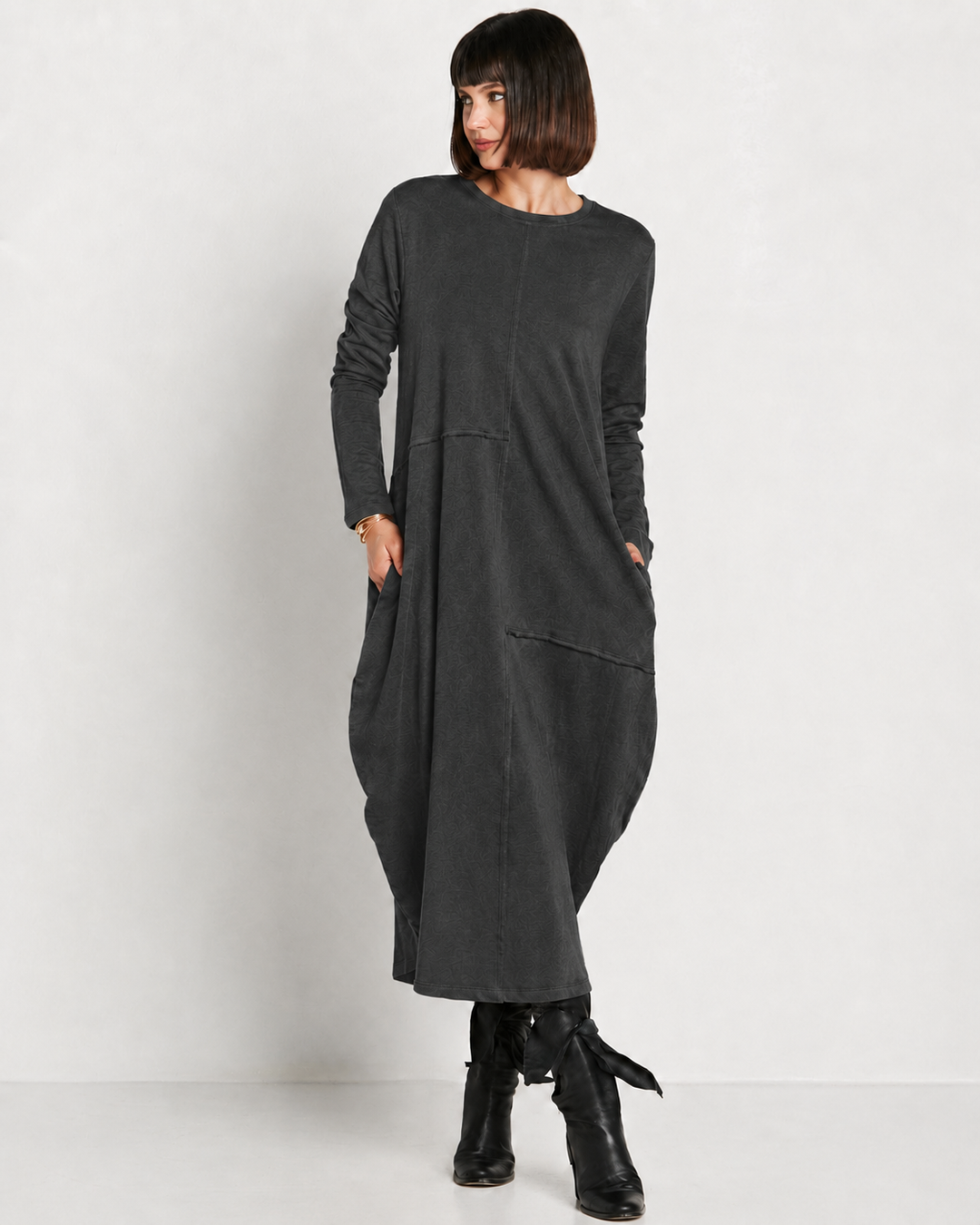 blue long sleeve mesh dress PinkBlush Blue Grey Lace Mesh Overlay Long Sleeve Maxi Dress main image 1