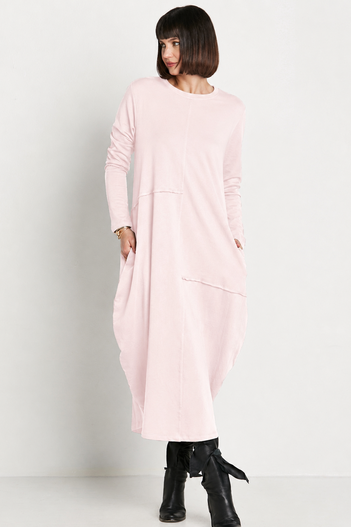 French Terry Bubble Dress - Pinkish