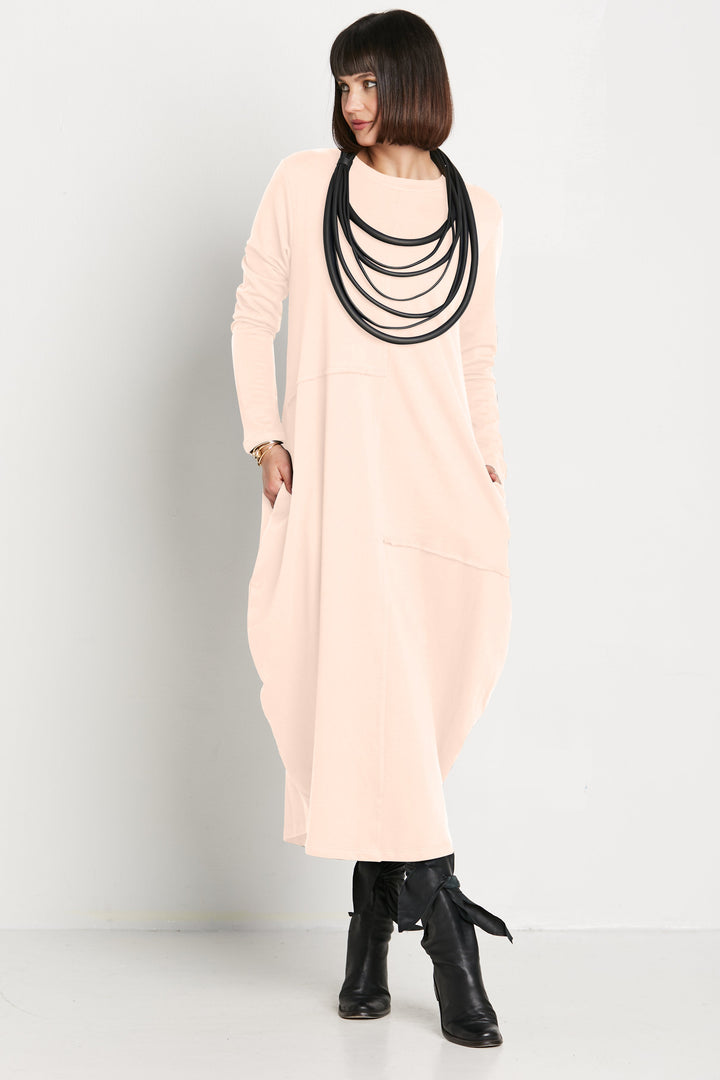 French Terry Bubble Dress - Shrimp