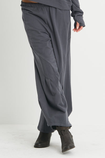 French Terry Pleat Bottom Pants