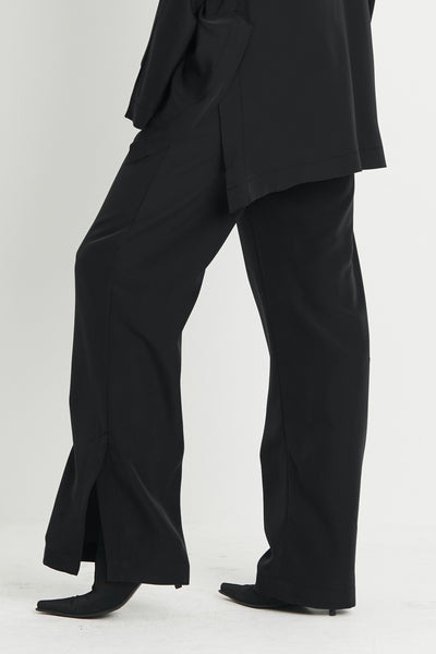 Peachskin Side Slit Pants
