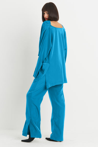 Peachskin Side Slit Pants