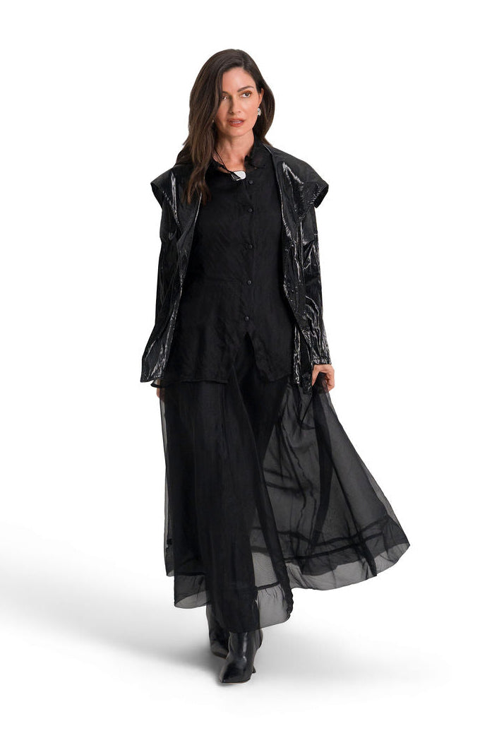 Organza Bubble Skirt - Black