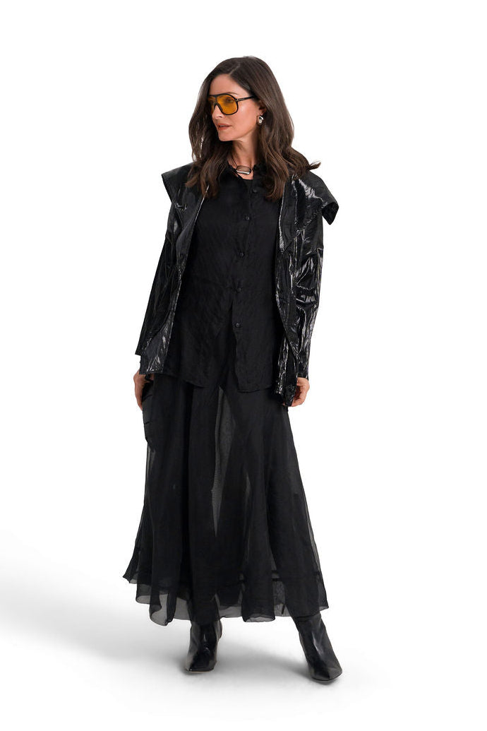 Organza Bubble Skirt - Black