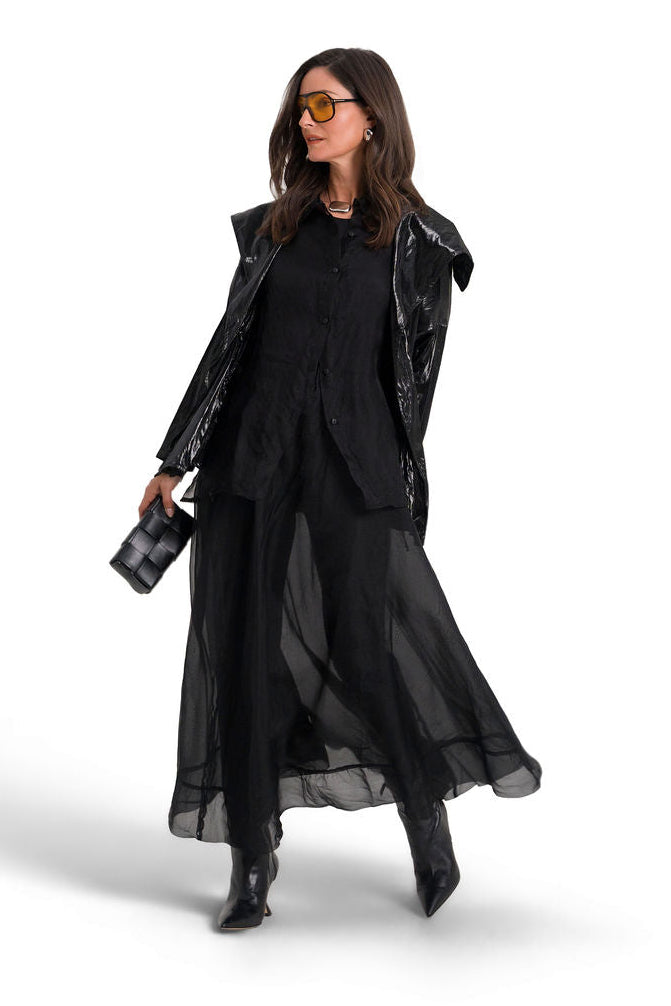 Organza Bubble Skirt - Black