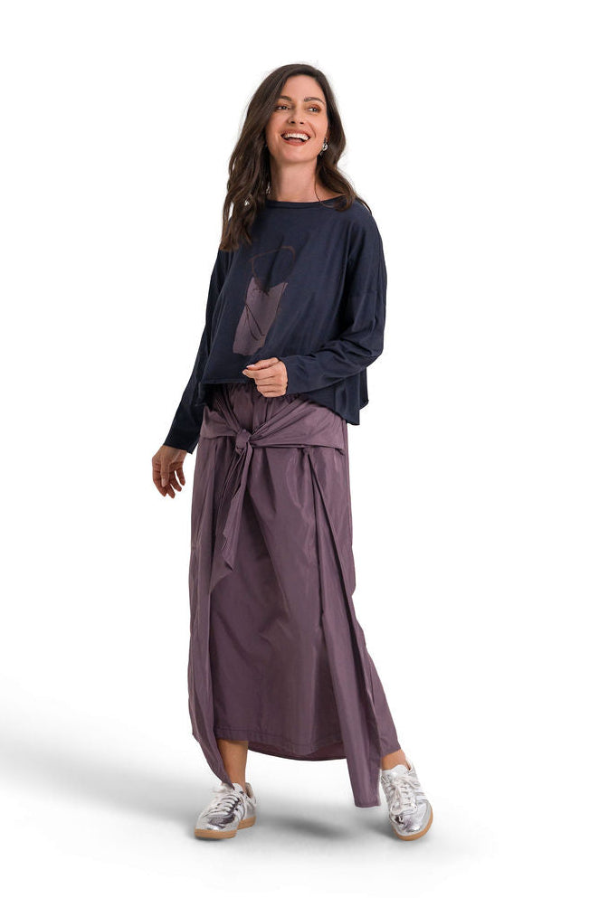 Nylon Wrap Skirt - Amethyst