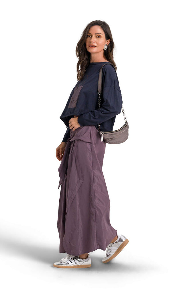 Nylon Wrap Skirt - Amethyst