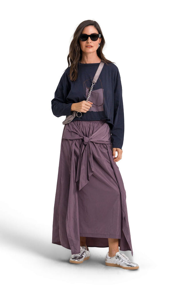 Nylon Wrap Skirt - Amethyst