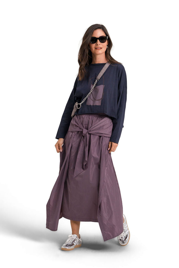 Nylon Wrap Skirt - Amethyst