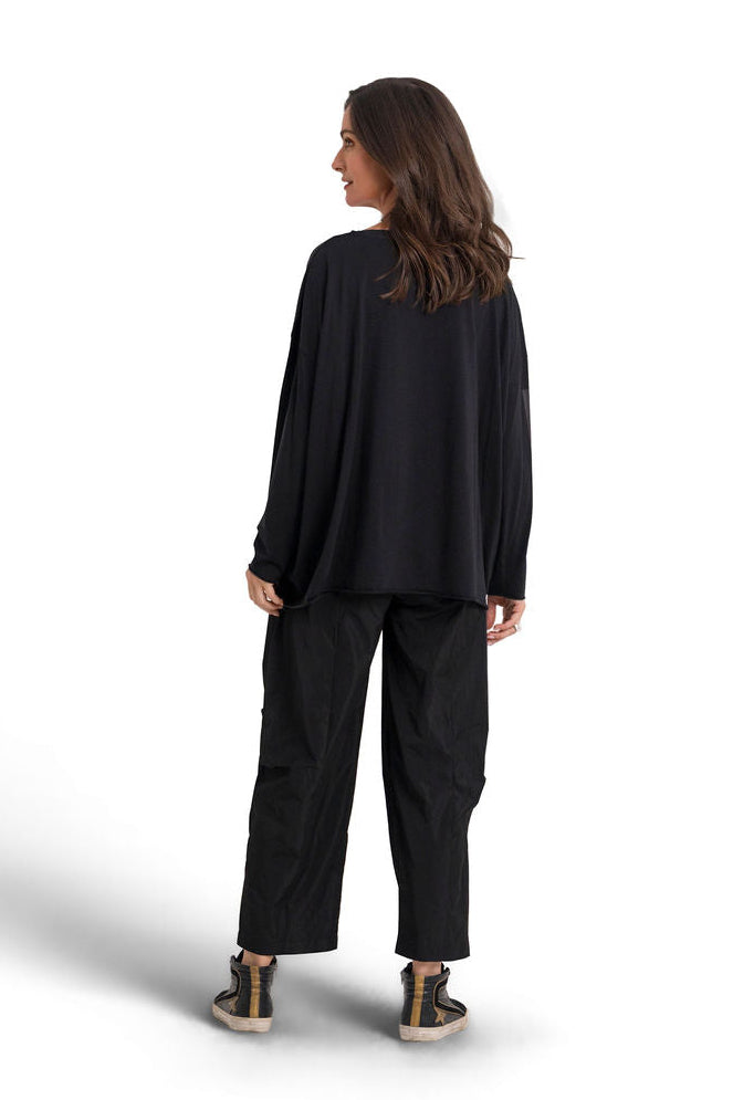 Nylon Parachute Pants - Black