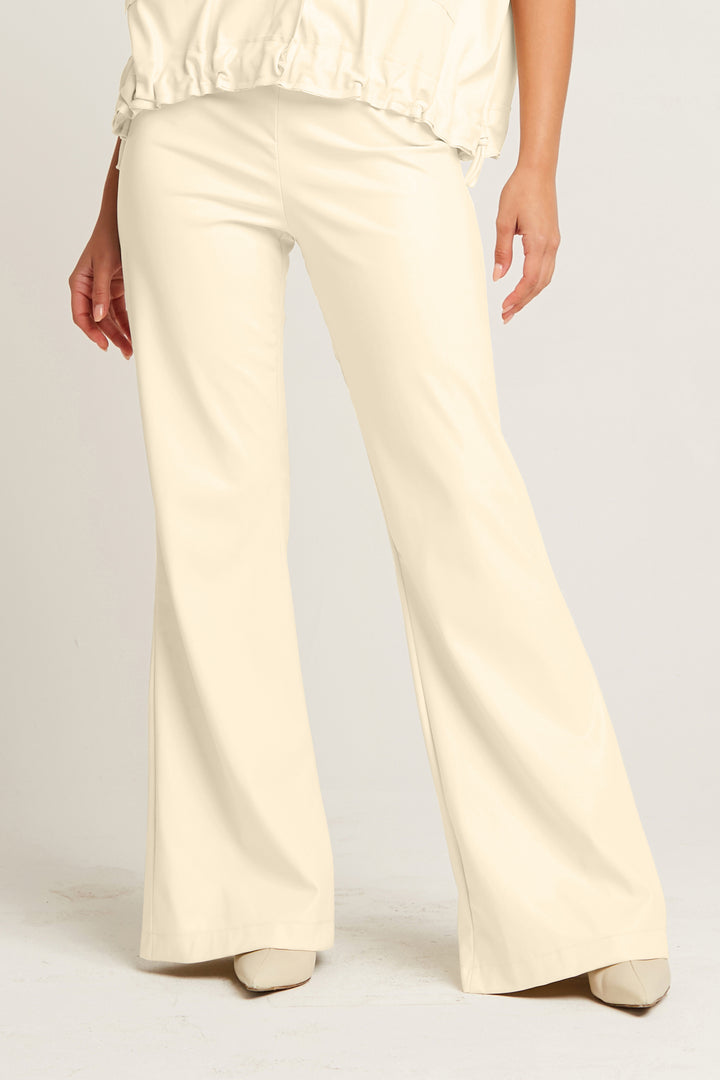 Vegan Leather Bell Bottom Pants