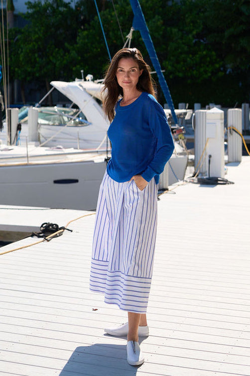 Pima Cotton Mini Seed Stitch - Royal